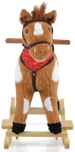 Cangaroo Thunder Khaki Hobbelpaard Met Voetensteun WJ-001 -Winkel Voor Babyproducten Cangaroo Thunder Khaki Hobbelpaard met Voetensteun WJ 001 3