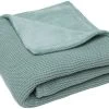 Jollein Basic Knit Forest Green / Fleece 75 X 100 Cm Wiegdeken 517-511-65219 -Winkel Voor Babyproducten Jollein Basic Knit Forest Green 5 shop clipped rev 1