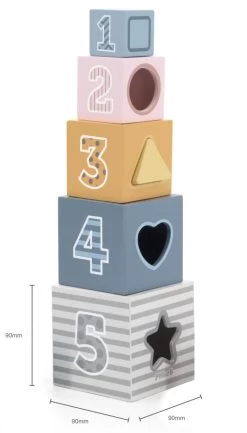 PolarB 2-in-1 Houten Stapelblokken En Vormenstoof 44016 -Winkel Voor Babyproducten PolarB 2 in 1 Houten Stapelblokken en Vormenstoof 44016 8