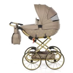 Tako Mini Imperial Vintage Beige/Gold Poppen Kinderwagen Incl. Tas 02 -Winkel Voor Babyproducten Tako Mini Imperial Vintage Beige Gold Poppen Kinderwagen incl. Tas 02 1