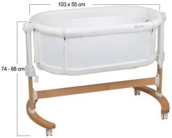 Babygo Amila Beige Creme Wieg Aan Bed 4151 -Winkel Voor Babyproducten babygo amila beige creme wieg aan bed 4151 5