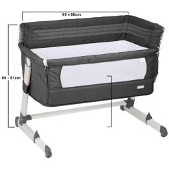 Babygo Together Dark Grey Wieg Aan Bed 460-4 -Winkel Voor Babyproducten babygo together dark grey wieg aan bed 460 4 8