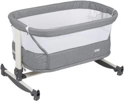 Babygo Vivaldi Grey Wieg Aan Bed 4651 -Winkel Voor Babyproducten babygo vivaldi grey wieg aan bed 4651 1