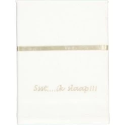 Briljant 'Ssst....Ik Slaap!!!' Zand 100 X 150 Cm Ledikantlaken