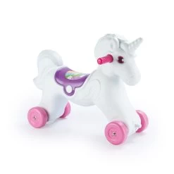 Dolu Unicorn Roze/Wit Hobbelpaard 2509 -Winkel Voor Babyproducten dolu unicorn roze wit hobbelpaard 3