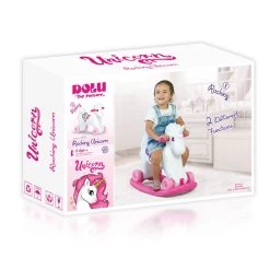 Dolu Unicorn Roze/Wit Hobbelpaard 2509 -Winkel Voor Babyproducten dolu unicorn roze wit hobbelpaard 6