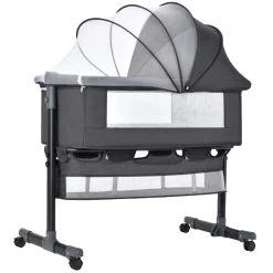 Eco Baby Donkergrijs Wieg Aan Bed FB5001