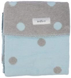 Zaffiro Grijs & Blauw Gestipt 100 X 150 Cm Ledikantdeken 15328 -Winkel Voor Babyproducten grijslichtblauwstippendeken 4