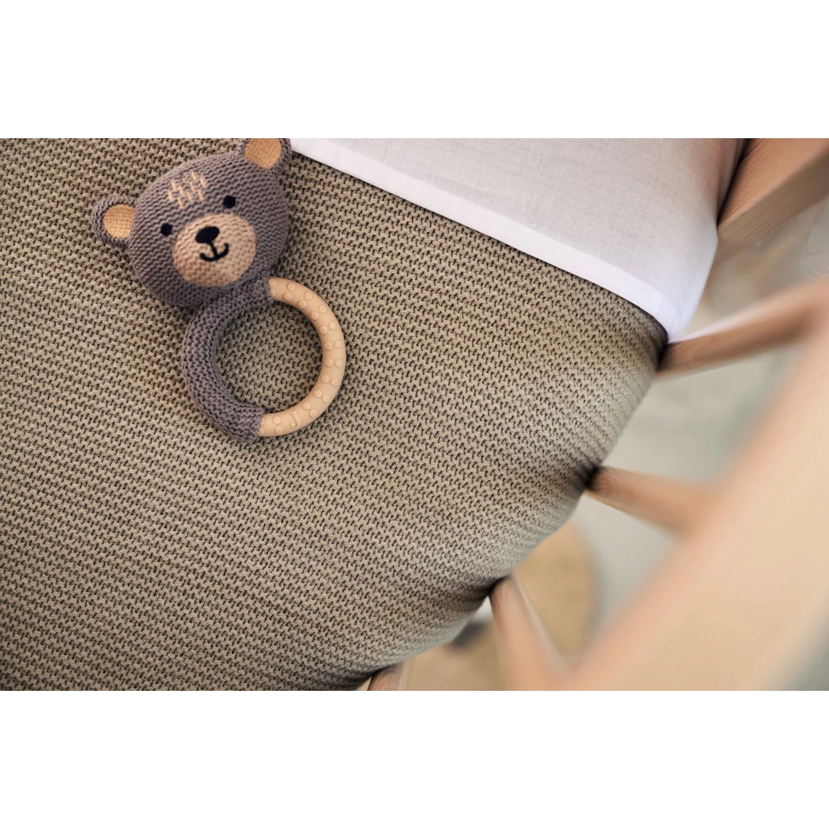 Jollein Basic Knit Olive Green 75 X 100 Cm Wiegdeken 516-511-67053 - Afbeelding 7