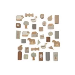 Jollein Farm Houten Blokkenset 712-603-67021 -Winkel Voor Babyproducten jollein farm houten blokkenset 712 603 67021 1