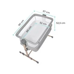 Kinderkraft Neste Air Grey-Wood Wieg Aan Bed KKLNEAIRGRY00W -Winkel Voor Babyproducten kinderkraft neste air grey wood wieg aan bed kklneairgry00w .7