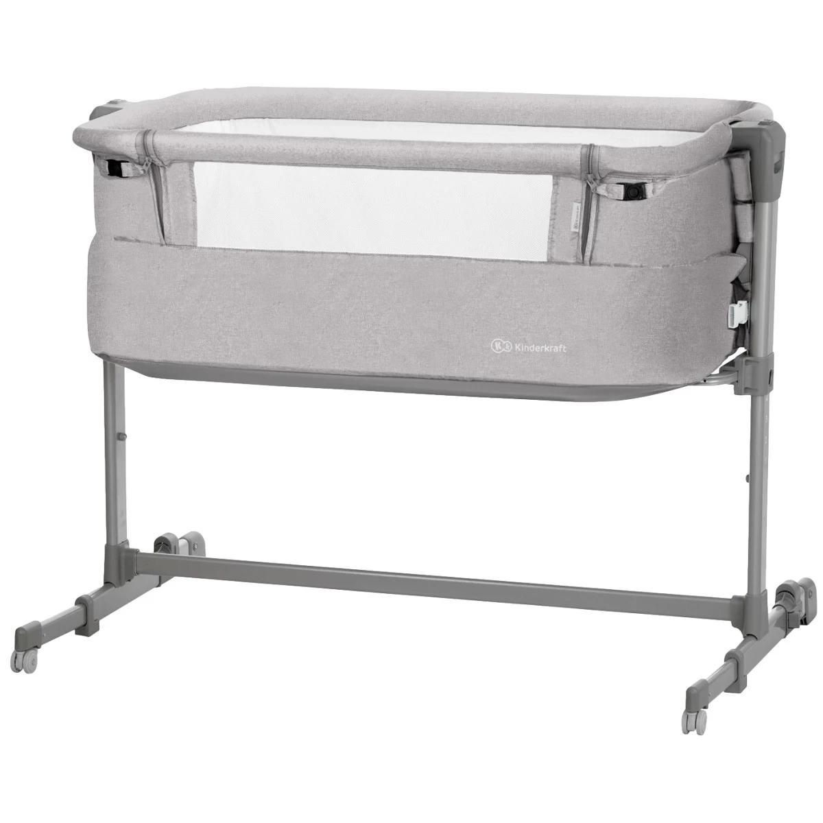 Kinderkraft Neste Up Grey Light Melange Wieg Aan Bed KKLNESTGRY000N