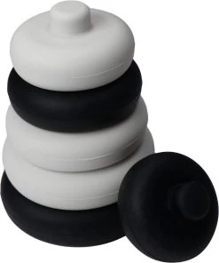 Label Label Zwart/Wit Silicone Stapeltoren LLST-15379