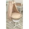 MamaLoes Pure Beige Deluxe Wit Baby Wiegje 84482 -Winkel Voor Babyproducten mamaloes amy beige bekleding voor deluxe wieg 84482 1