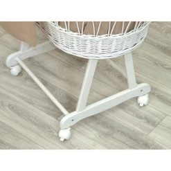 MamaLoes Pure Beige Deluxe Wit Baby Wiegje 84482 -Winkel Voor Babyproducten mamaloes amy beige bekleding voor deluxe wieg 84482 4