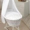 MamaLoes Rotan Wit Baby Wiegje 66755 -Winkel Voor Babyproducten mamaloes rotan wit baby wiegje 1
