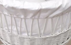 MamaLoes Rotan Wit Baby Wiegje 66755 -Winkel Voor Babyproducten mamaloes rotan wit baby wiegje 2