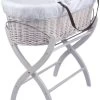 MamaLoes Rotan Wit Draagwieg Met Witte Bekleding 66933 -Winkel Voor Babyproducten mamaloes rotan wit draagwieg met witte bekleding 66933 1