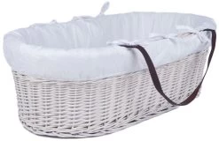 MamaLoes Rotan Wit Draagwieg Met Witte Bekleding 66933 -Winkel Voor Babyproducten mamaloes rotan wit draagwieg met witte bekleding 66933 3