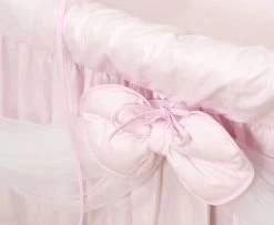 MamaLoes Royal Zacht Roze Voile Baby Wiegje 66757 -Winkel Voor Babyproducten mamaloes royal zacht roze voile baby wiegje 2