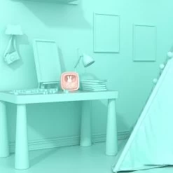 MOB Billy Roze Klok En Nachtlampje BILLY-PK-01 -Winkel Voor Babyproducten mob billy roze klok en nachtlampje billy pk 01 3