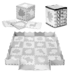 Momi Zawi Grey Schuimrubberen Puzzelmat Met Rand MAED00013 -Winkel Voor Babyproducten momi zawi grey schuimrubberen puzzelmat met rand maed00013 8