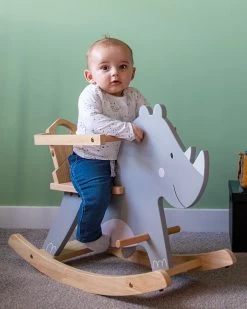Tryco Neushoorn Houten Hobbeldier TR-353010 -Winkel Voor Babyproducten tr 353010 tryco wooden rocking animals rhino 01a 1920x1920