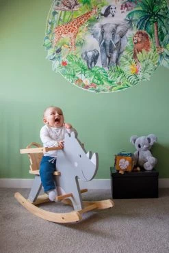 Tryco Neushoorn Houten Hobbeldier TR-353010 -Winkel Voor Babyproducten tr 353010 tryco wooden rocking animals rhino 03 1920x1920