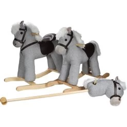 Tryco Milo Grijs Hobbelpaard 18m+ TR-120106 -Winkel Voor Babyproducten tryco horse grey 1 1 1